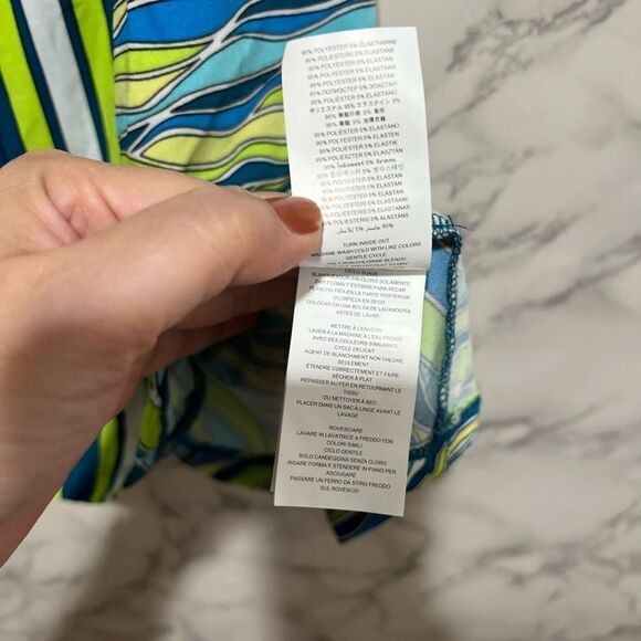 MICHAEL MICHAEL KORS Womens Green Adjustable Asymmetrical Hem V Neck Tank Top - Picture 8 of 9